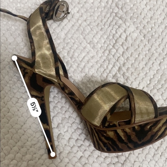 Colin Stuart Victoria Secret Leopard Print Platform Heels Size 6 - Picture 6 of 6